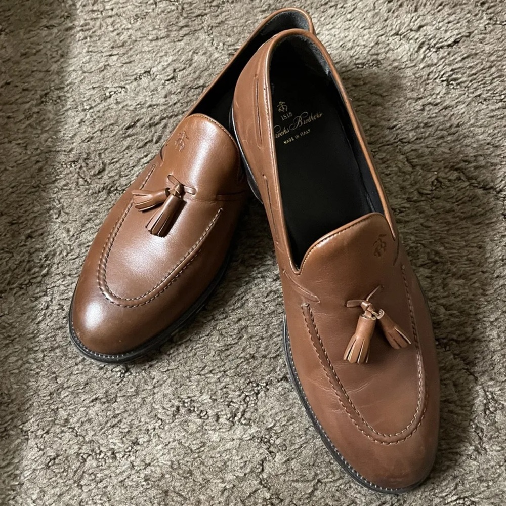 Brooks Brothers 1818 Leather Tassel Loafers Sz 10